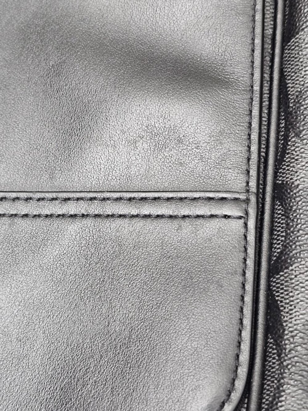 Coach Signature Monogram Crossbody Messenger Bag Black Charcoal Leather f54771 - Picture 9 of 14